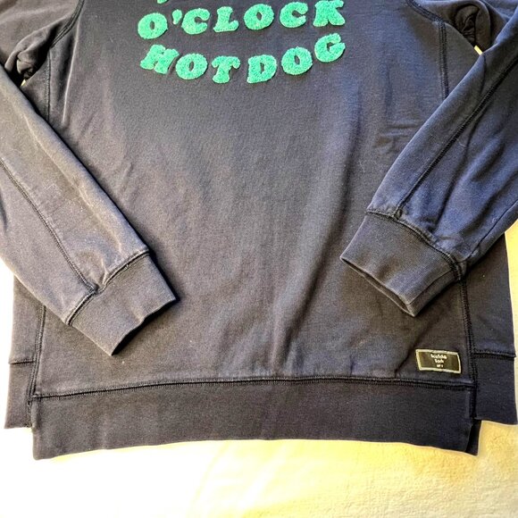 Scotch & Soda Medium "Twelve O'Clock Hotdog" Sweatshirt Blue Long Sleeve Crew - Picture 7 of 16